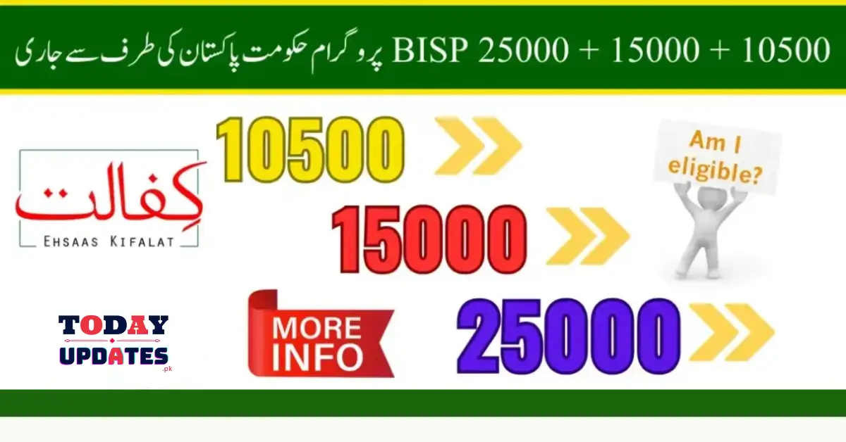 Government of Pakistan Releases 10500, 15000, and 25000 Payments Under BISP Program