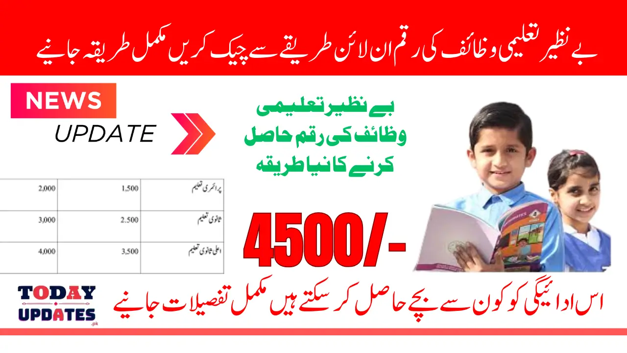 Benazir Taleemi Wazaif Online Check Payment For Registered Children 2025 Latest Update